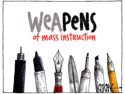 Citizen Chicane Weapens of Mass instruction cartoon