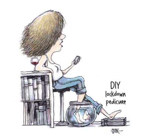 DIY lockdown Pedicure Cartoon by Chicane