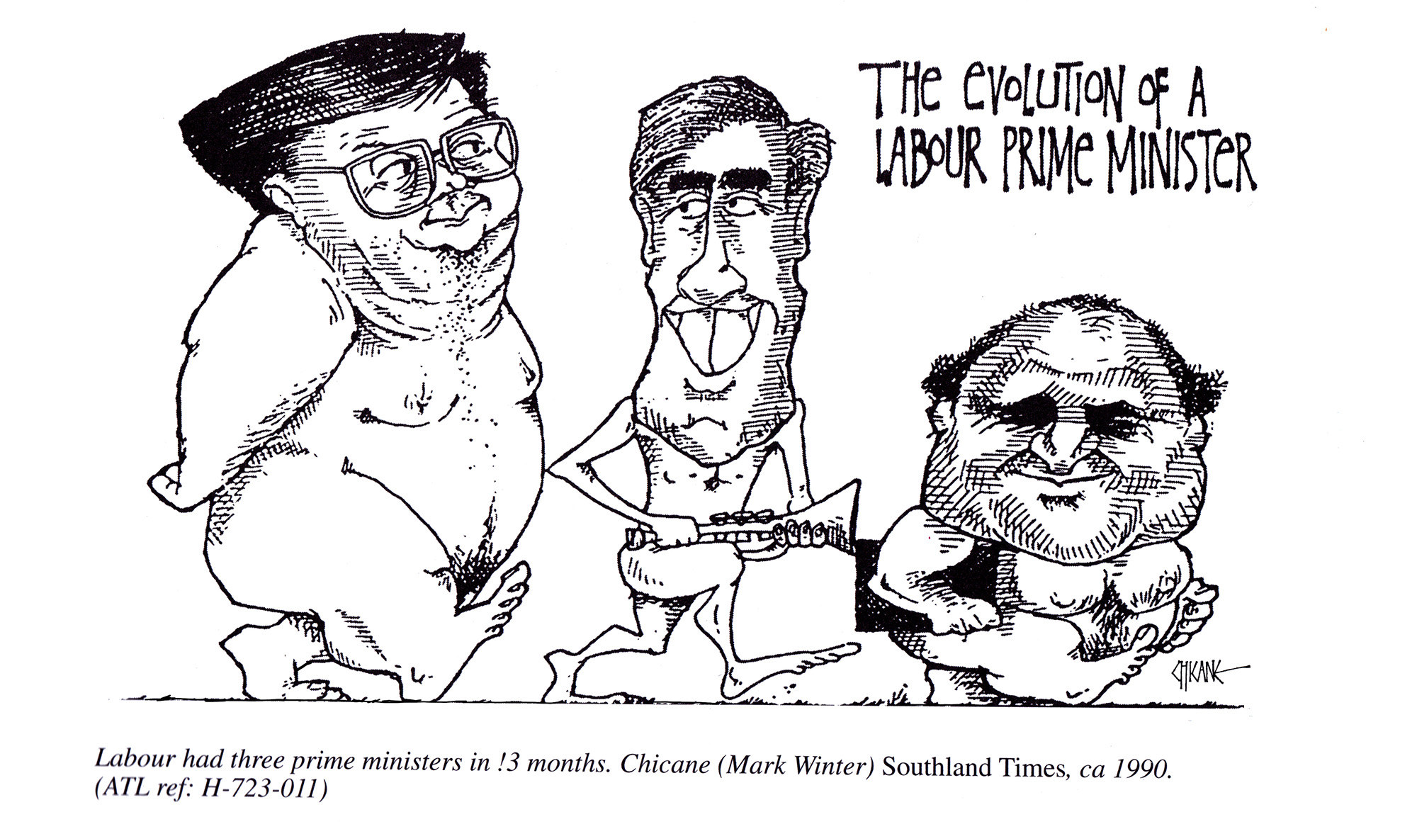 Evolution of a Labour Prime Minister, cartoon by Chicane