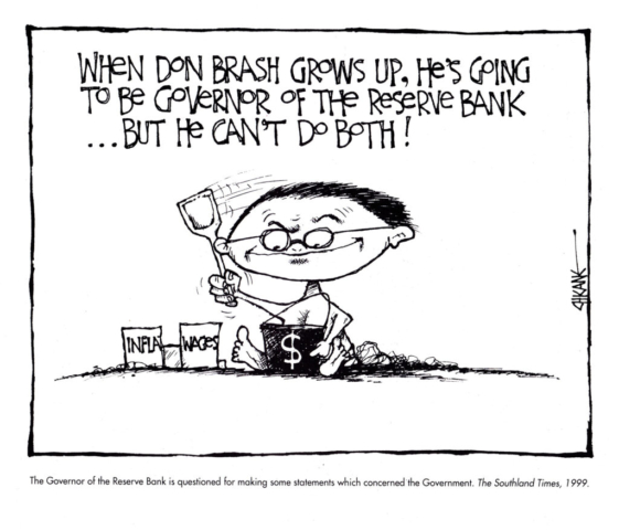 Don Brash Governor of the Reserve Bank Cartoon by Chicane