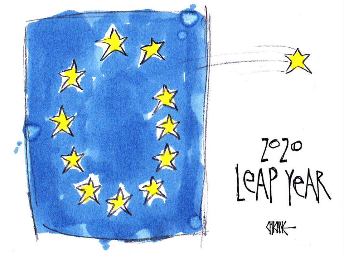 2020 Leap Year Brexit cartoon by Chicane