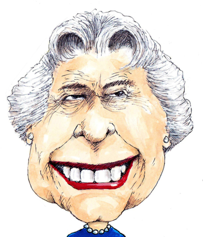 Caricature of Queen Elizabeth II  by Chicane