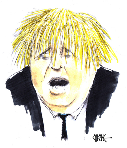 Caricature of Boris Johnson by Chicane