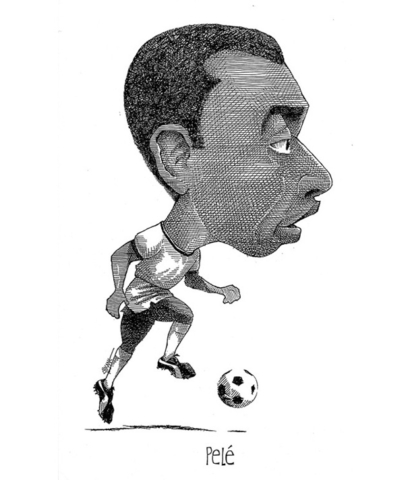 Caricature of Pele by Chicane
